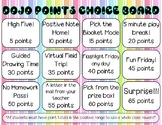 Class Dojo Point Choice Board