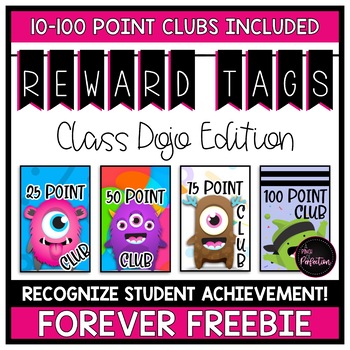 Preview of Class Dojo Point Club Reward Tags | FREEBIE
