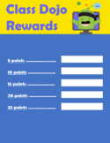 Class Dojo Rewards chart