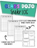 Editable Sub Log- Class Dojo
