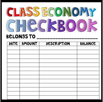 Preview of Class Economy Checkbook