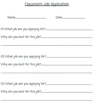 Preview of Class Economy Job Application