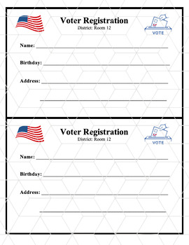 Preview of Class Election - Voter Registration