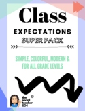 Class Expectation *SUPER PACK* Simple, Colorful & Modern