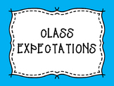 Class Expectations Posters Bright Teal