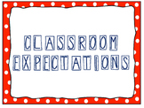 Class Expectations Posters Red and Blue, Patriotic
