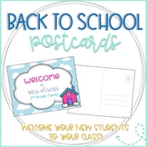 Class Family Back to School Postcards to Students