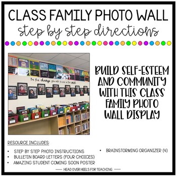 Preview of Class Family Photo Wall Step By Step Directions