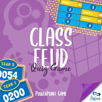 Preview of Class Feud! - Editable PowerPoint Game (Plays like Family Feud)