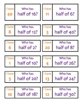 half of a number worksheets teaching resources tpt