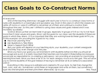 Preview of Class Goals for In Person and Virtual Teaching