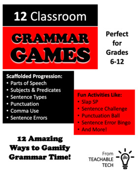 Preview of Class Grammar Games for High School and Middle School