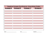 Class Group Organization Sheet