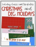 Class Holiday Card Template - CHRISTMAS & DEC. HOLIDAYS