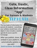 Class Information App - Template & Editing Instructions - 