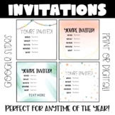 Class Invitations | Editable | Digital OR Print