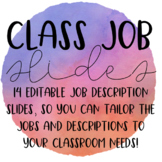 Class Job Slides [Editable with Descriptions]