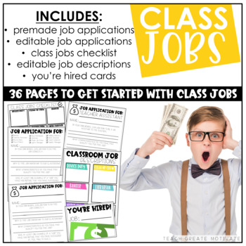 Preview of Back to School Set Up - Classroom Jobs - Editable
