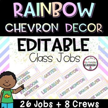 Class Jobs Rainbow Chevron Theme Bonus Job Application by Faithfully ...
