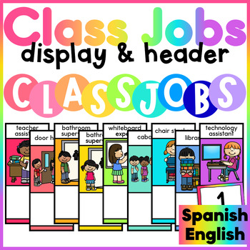 Preview of Class Jobs - Spanish & English | Rainbow