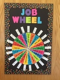 Class Jobs Wheel - Boho Birds Color Scheme - Blank - 21 Students