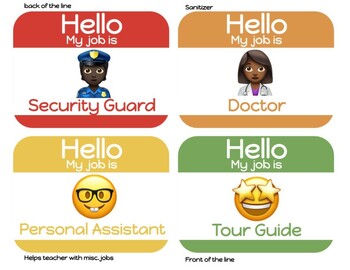 Preview of Class Jobs as PROFESSIONS emojis (EDITABLE UPON REQUEST) nametags