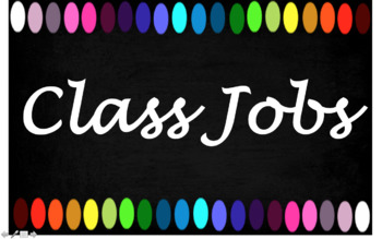 Preview of Class Jobs colourful signage
