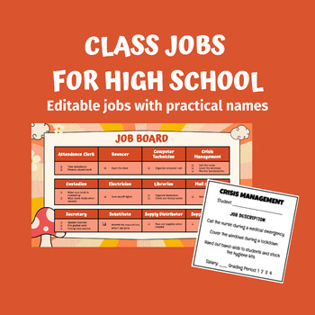 Preview of Class Jobs for High School