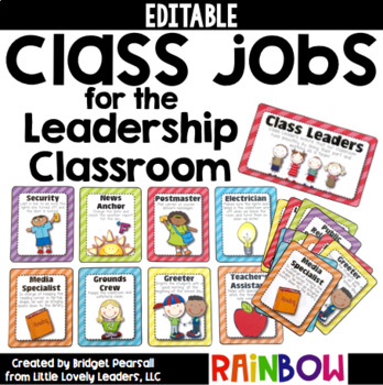 Preview of Editable Class Jobs for the Leadership Classroom