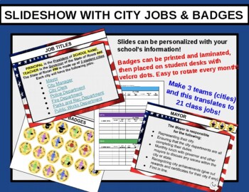 Preview of Class Jobs that Help Teach about Local Government - with Activities & Project!