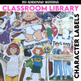 Class Library Book Character Bin Labels