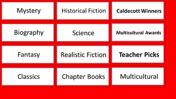 Preview of Class Library Labels - Red & White