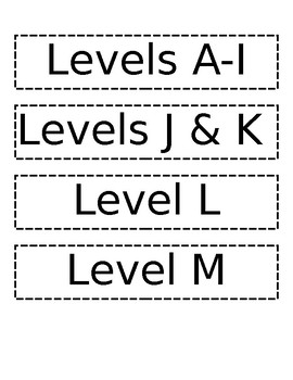 Preview of Class Library Labels to Organize Reading Bins