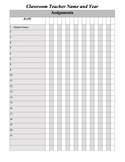 Class List Assignment Sheet