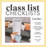 Class List Editable Checklist