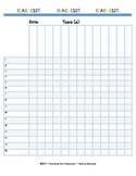 Class List Marking Sheet / Observation Sheet