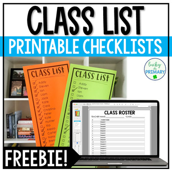 FREE Lanyard Class List or Schedule - Printable Editable Roster ID