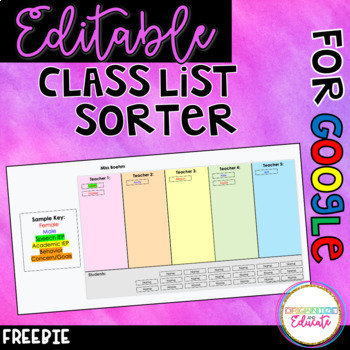Preview of Class List Sorting Template