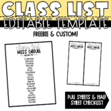 Class List Template EDITABLE