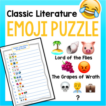Preview of Classic Literature Emoji Puzzle