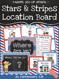 Class Location Board - Stars and Stripes Theme {Red, White