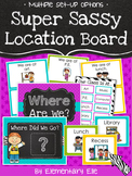 Class Location Board - Super Sassy Theme {Bold and Zebra Print}
