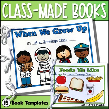 Preview of Class Books for Preschool and Kindergarten - Writing Prompts - Class Community