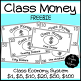 Class Money Freebie- Classroom Economy System - 1, 5, 10, 