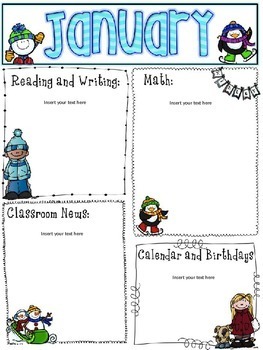 Monthly Newsletter Templates * Editable!* by Dawn Melvin | TPT