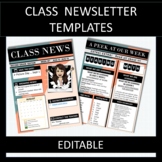 Class Newsletter EDITABLE TEMPLATES