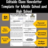 Class Newsletter Template for Middle School or High School