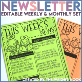 Class Newsletter Templates EDITABLE Monthly and Weekly