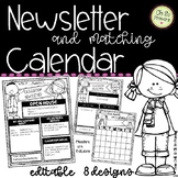 Class Newsletter and Calendar Bundle - Editable!