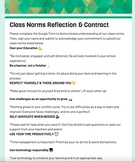 Class Norms Google Form Reflection and Class Contract